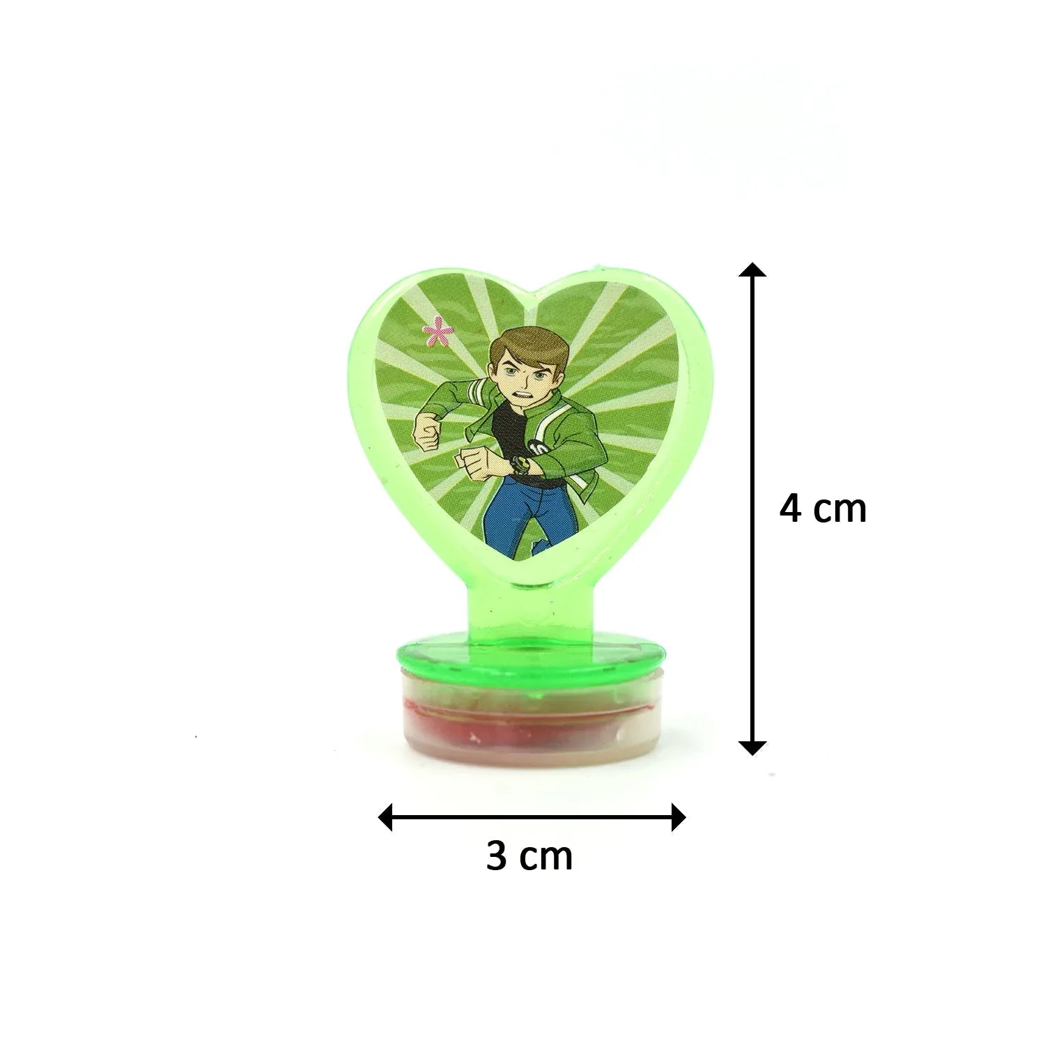 4804 Unique Cartoon Character Heart Shape Stamps 6 Pieces For Kids Motivation And Reward Theme Prefect Gift For Teachers Parents And Students (Multicolor) - Zidbik