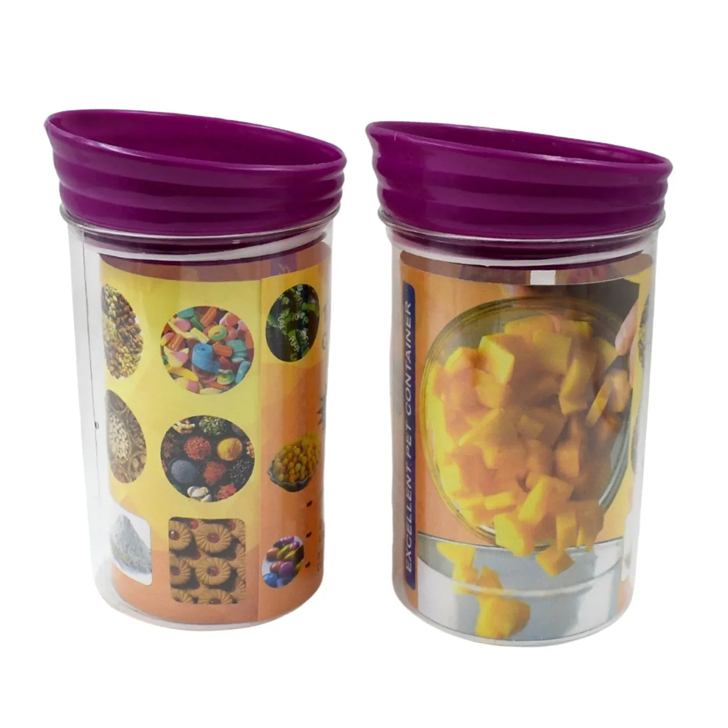 Plastic Premium Quality Kitchen Food Containers Set (1200ml Approx Set Of 2 Pc) - Zidbik