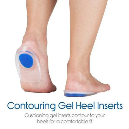 1413 Gel Heel Cups Silicon Heel Pad For Heel Ankle Pain - Zidbik