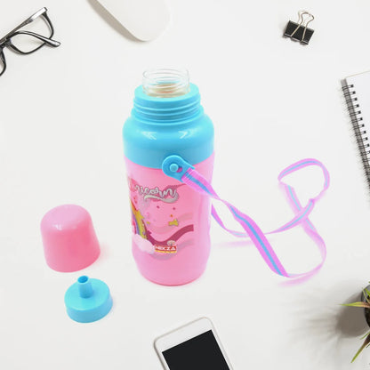 0398 Plastic Sports Insulated Water Bottle With Dori Straw Easy To Carry High Quality Water Bottle Bpa-free Leak-proof For Kids School For Fridge Office Sports School Gym Yoga (1 Pc 500ml) - Zidbik