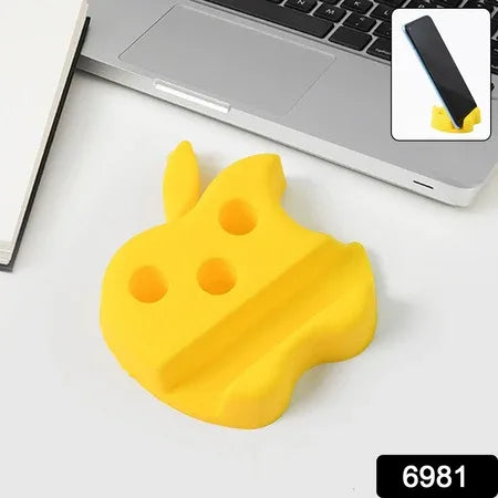 Multi-functional Apple-shaped Plastic Mobile Stand With Pen Holder (1 Pc Mix Color) - Zidbik