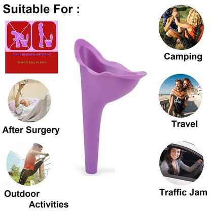 1307 Stand And Pee Reusable Portable Urinal Funnel For Women - Zidbik
