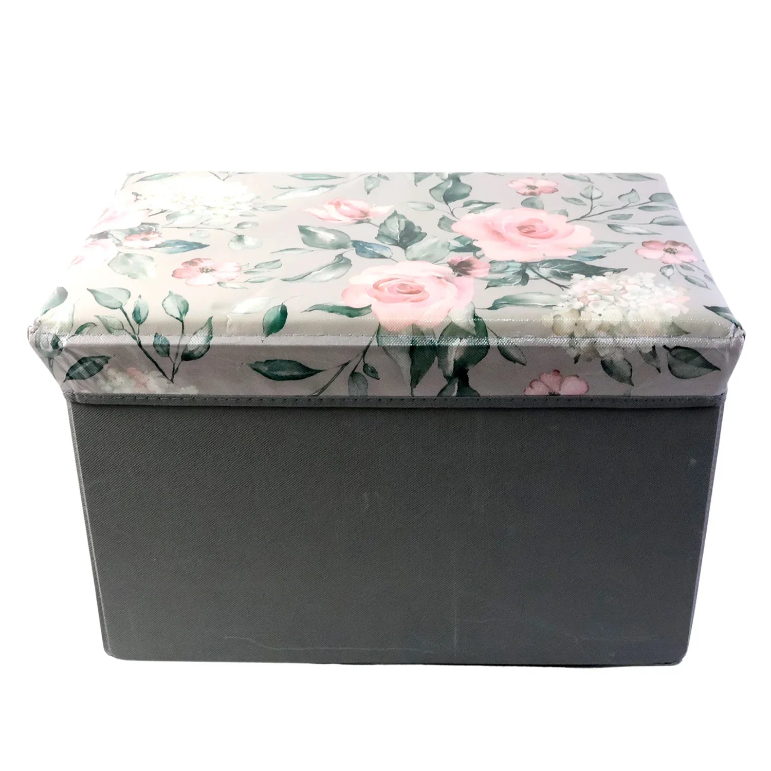 Premium Foldable Storage Box With Floral Lid (1 Pc) - Zidbik