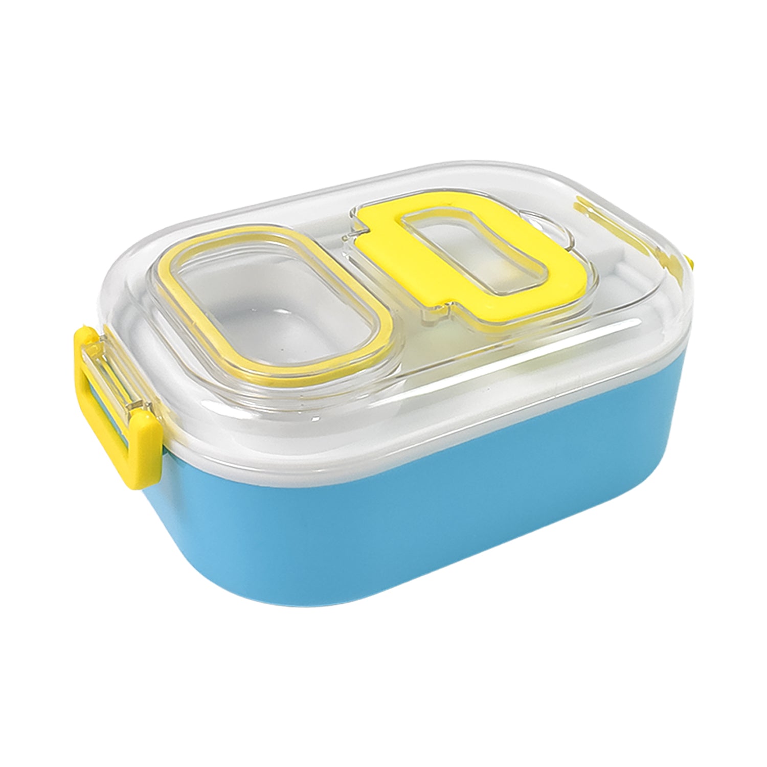 Durable Plastic Lunch Box For Kids With 2 In 1 Spoon Fork (1 Pc) - Zidbik
