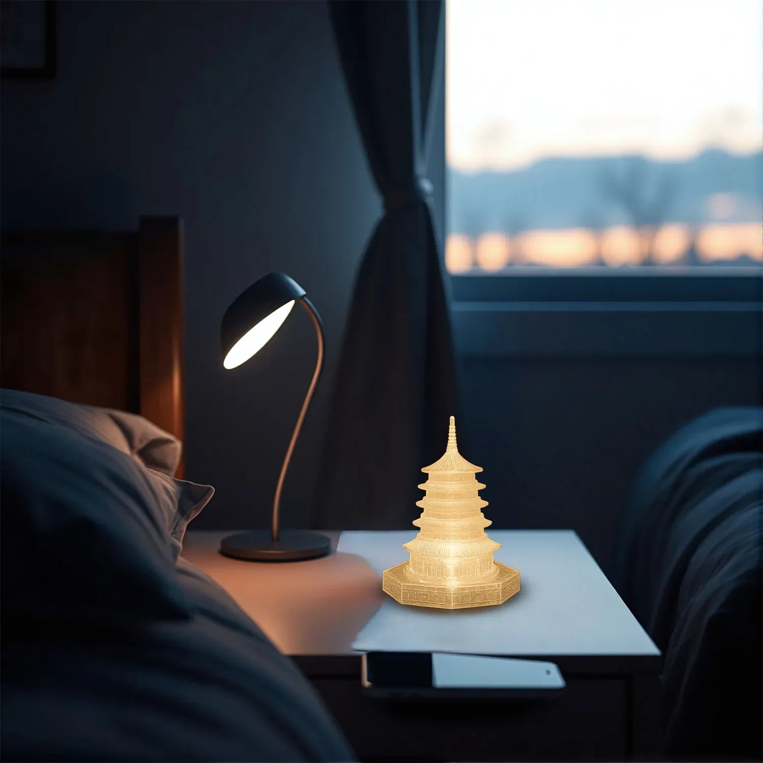 Premium Led Crystal Pagoda Decorative Light (1 Pc) - Zidbik