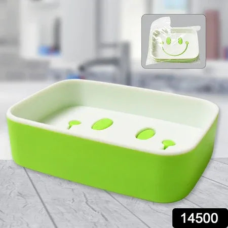 14500 Portable Travel Home Box Cute Cartoons Smile Face Container Draining Holder Soap Dish - Zidbik