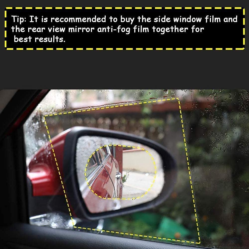 7552 Anti Fog Anti Scratch Interior Rearview Car Mirror Film Waterproof Hd Clear Protective Sticker Film For Safe Driving Car Mirrors Side Windows - Zidbik