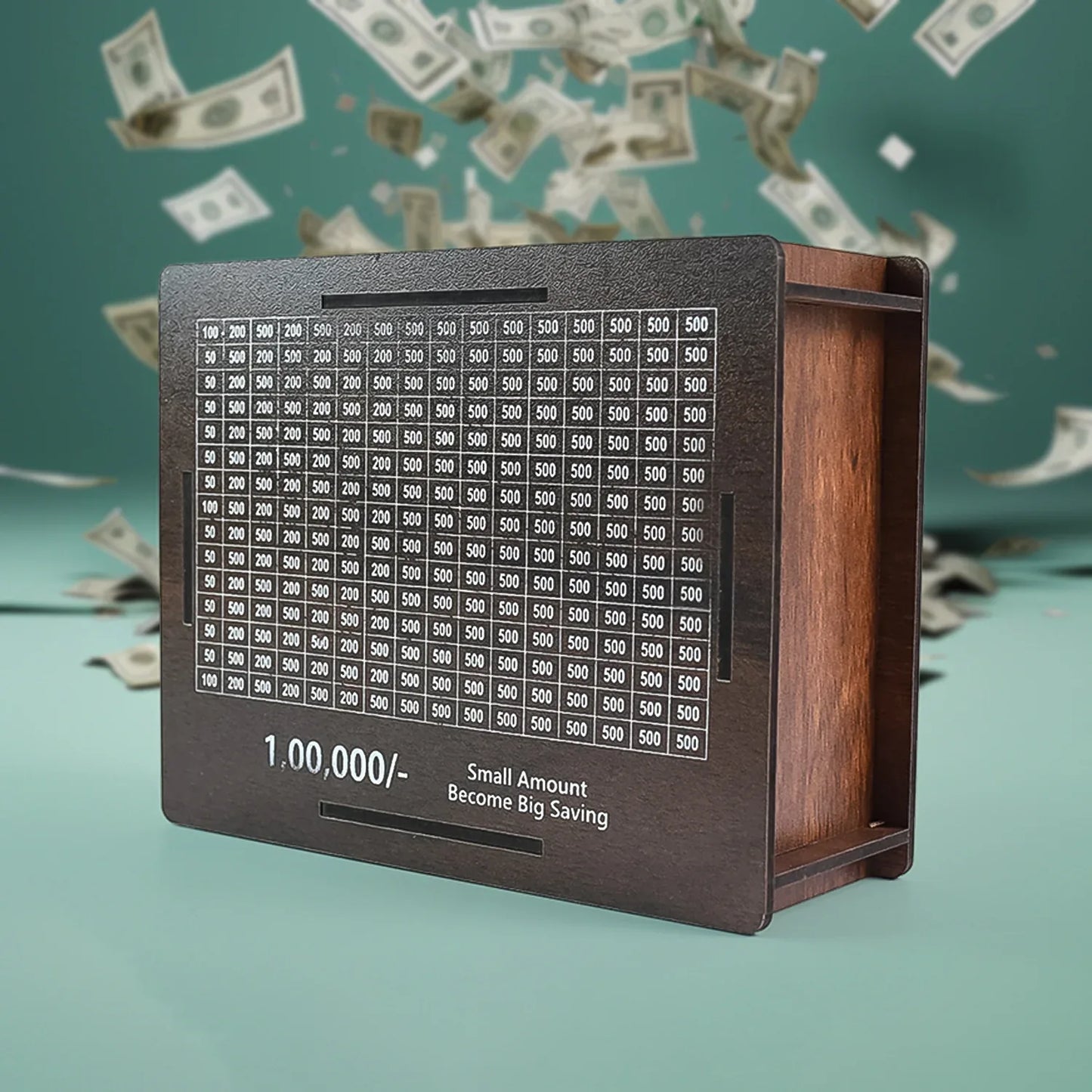 Wooden Money Piggy Bank Money Box (1 Pc Pen Not Included) - Zidbik