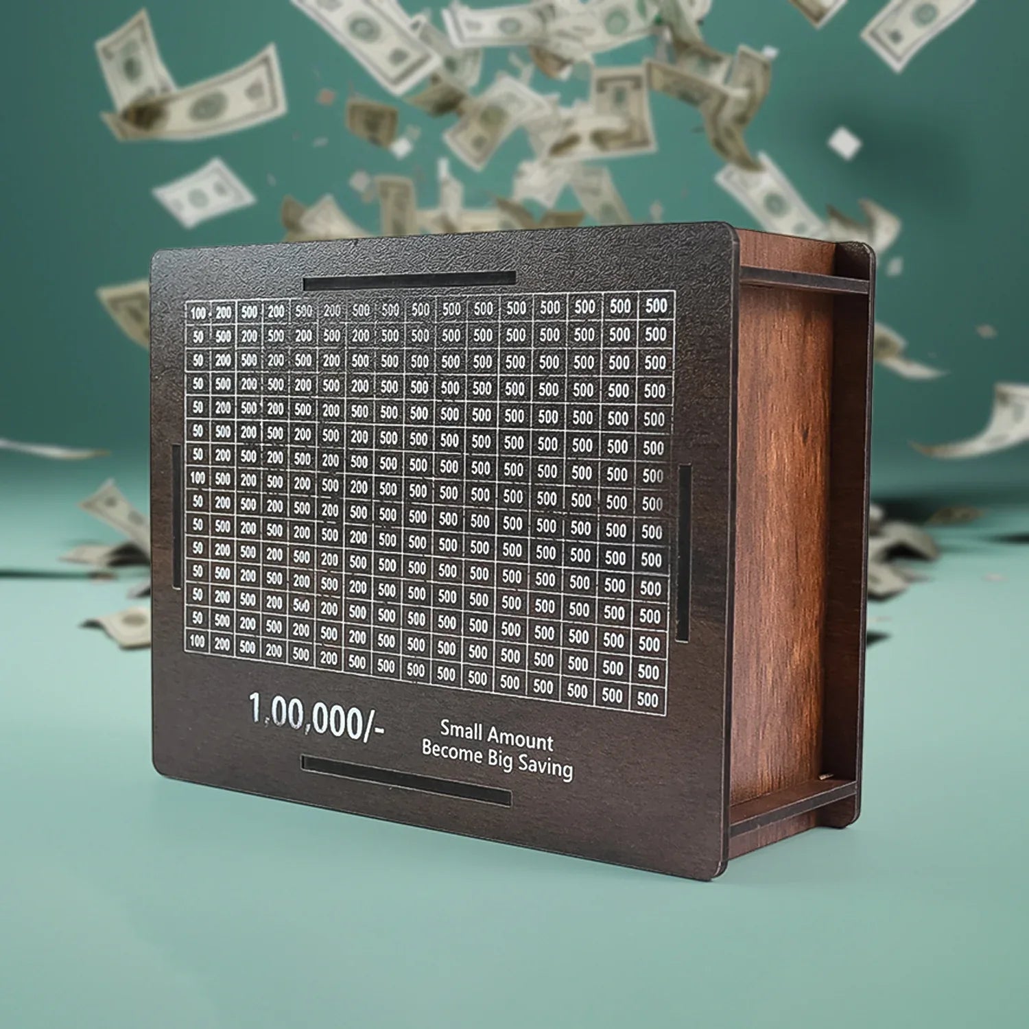 Wooden Money Piggy Bank Money Box (1 Pc Pen Not Included) - Zidbik