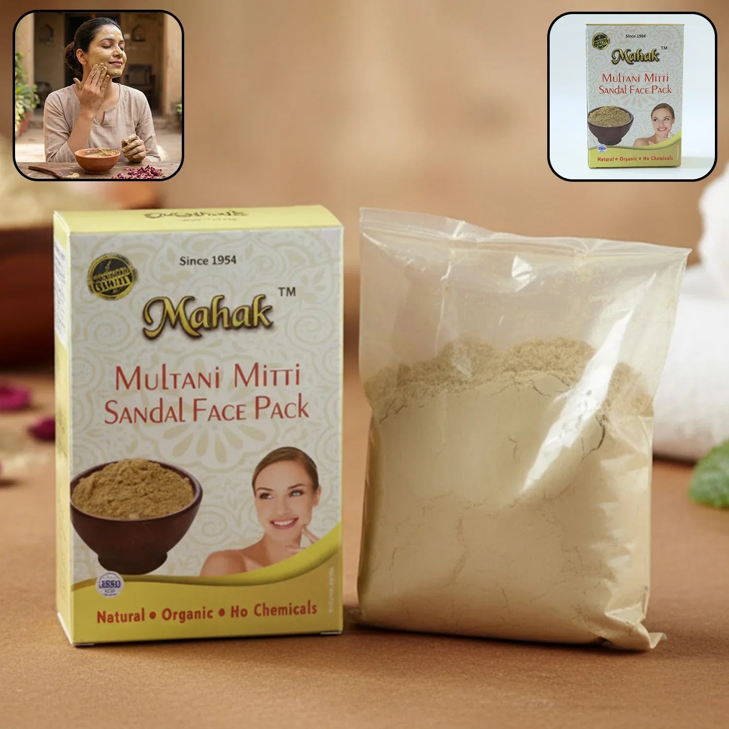 Herbal Multani Mitti And Sandal Face Pack 80 Gm - Zidbik