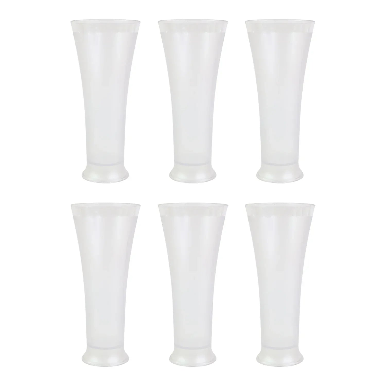 Supermom Plastic Faluda Matt Glass Set (300ml 6 Pc) - Zidbik