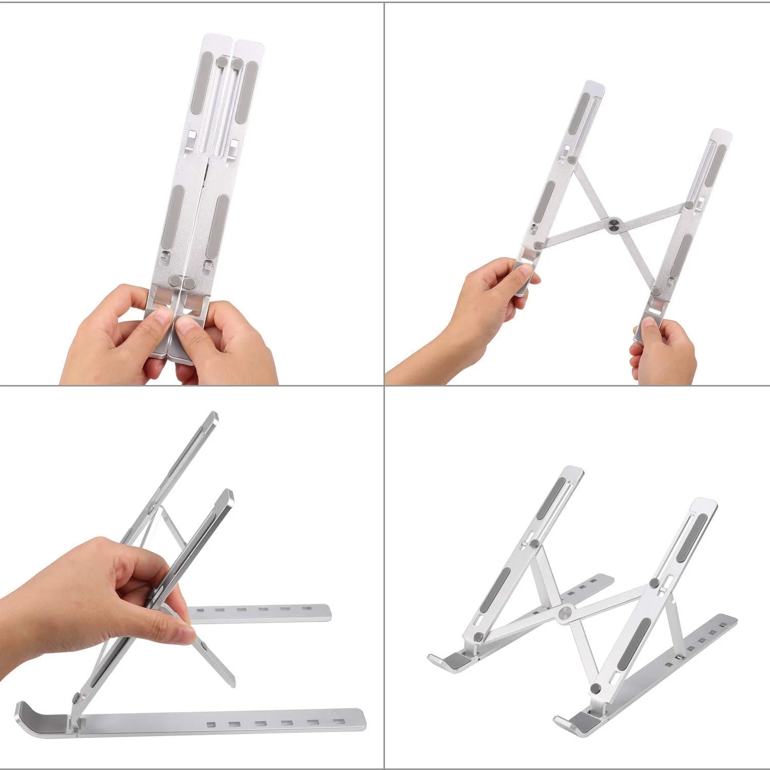 Metal Portable Laptop Stand With 7 Adjustable Angles (1 Pc) - Zidbik