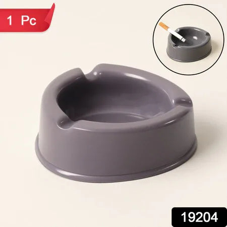 Oblivion Durable Plastic Ashtray With Wide Bowl And Triple Cigarette Holder Slots (1 Pc) - Zidbik