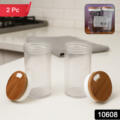Ganesh Airtight Transparent Kitchen Storage Container Jar Set (2 Pc) - Zidbik