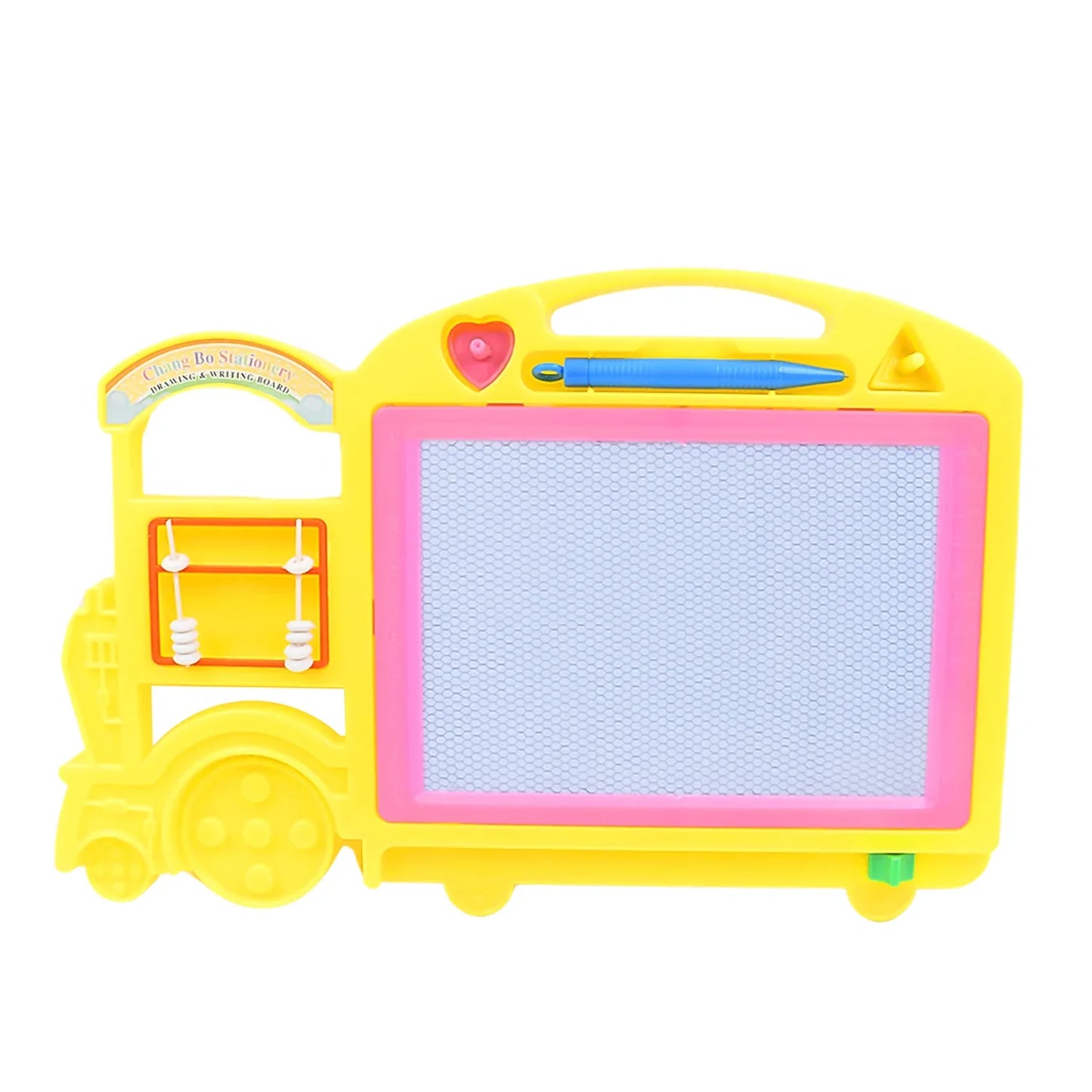 Bus Shape Drawing Writing Slate Board For Kids (1 Pc 32 21 Cm) - Zidbik