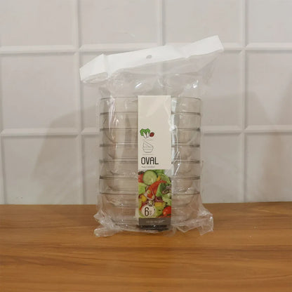 Multipurpose Transparent Serving Storage Bowls Set (6 Pc Set) - Zidbik