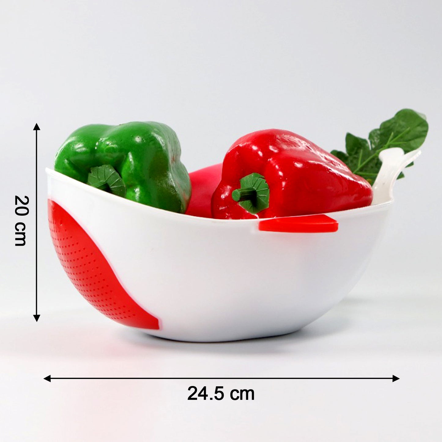 2892 Plastic Rice Pulses Fruits Vegetable Noodles Pasta Washing Bowl And Strainer - Zidbik