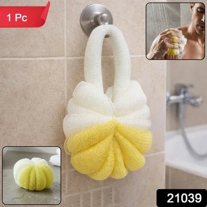 Dual Color Soft Mesh Bath Loofah Body Scrubber (1 Pc) - Zidbik