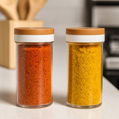 Ganesh Airtight Transparent Kitchen Storage Container Jar Set (2 Pc) - Zidbik