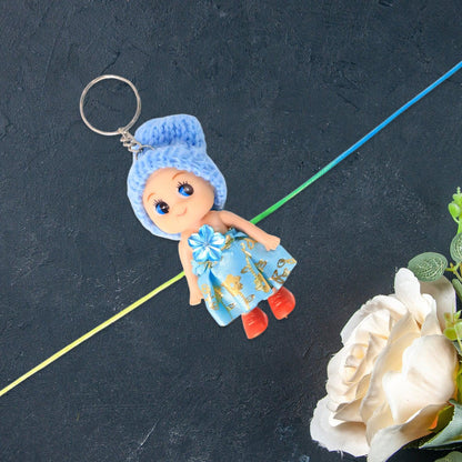 Multifunction Doll Rakhi For Kids Cute Soft Toy Rakhi With Keychain Use Decorative Fancy Rakhi Cum Keyring For Boys Girls - Zidbik
