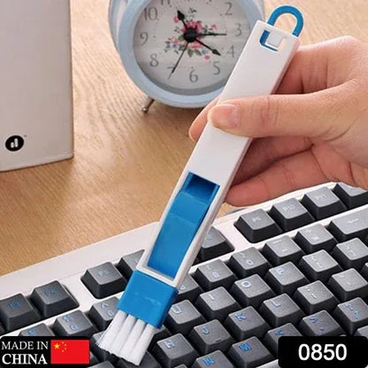 0850 2 In 1 Multi-function Plastic Window Slot Keyboard Wardrobe Dust Removal Cleaning Brush - Zidbik