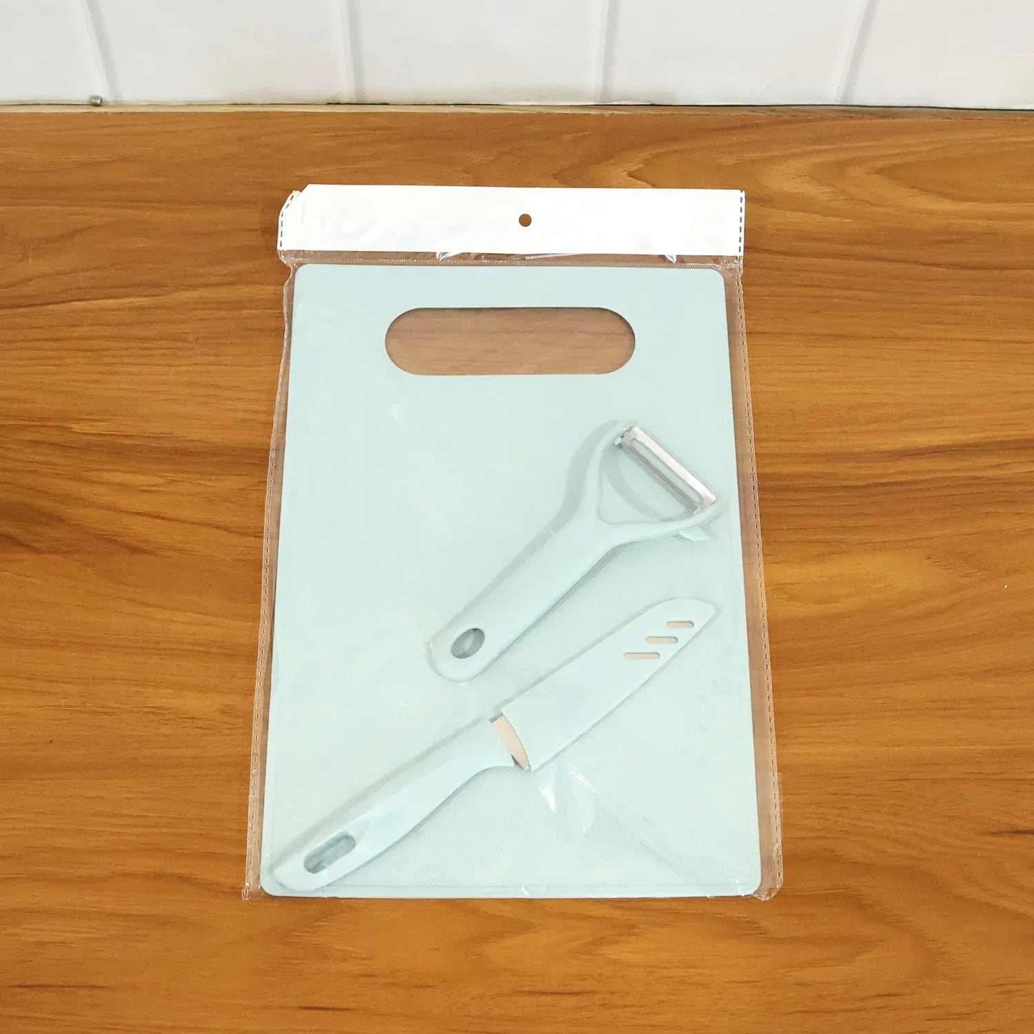 3 In 1 Kitchen Knife Chopping Board Set (1 Set) - Zidbik