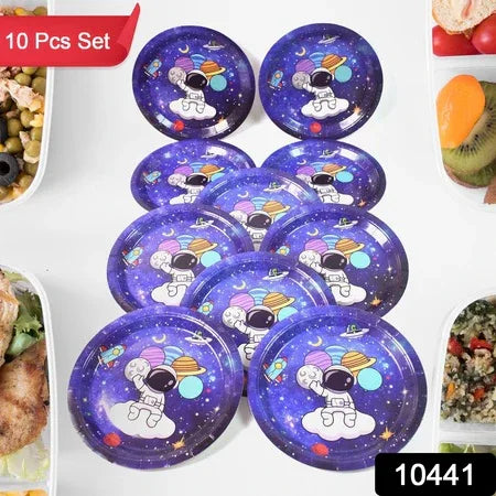 Round Plates Disposable Paper Plates Happy Birthday Gift (10 Pcs Set Mix Design) - Zidbik