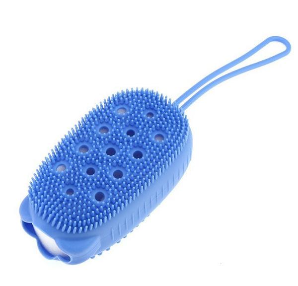 1448 Silicone Bubble Bath Spa Super Soft Body Scrubbing Brush - Zidbik
