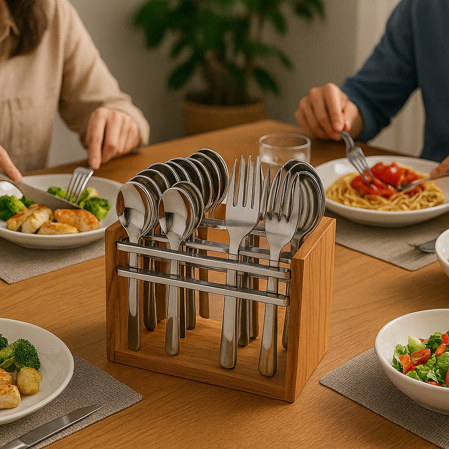 Apex Premium Stainless Steel Cutlery Set (24 Pc) - Zidbik