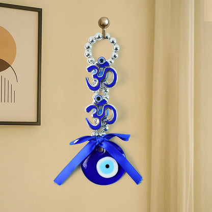 Decorative Double Om Symbol Evil Eye Hanging (1 Pc) - Zidbik
