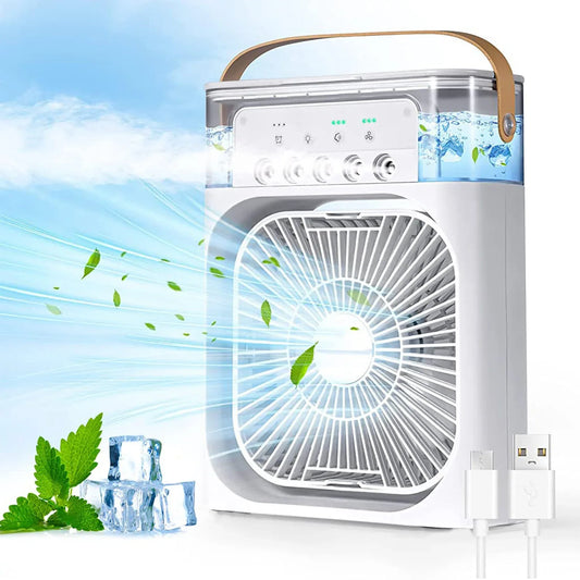 Portable Air Conditioner Fan 7 Color Changing Light (Big 1 Pc) - Zidbik