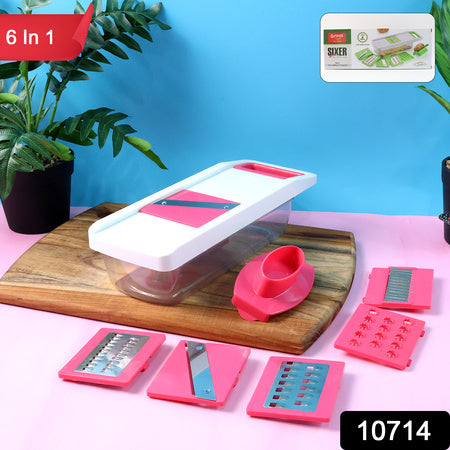 6-in-1 Vegetable Slicer Grater  Chopper - (Set) - Zidbik