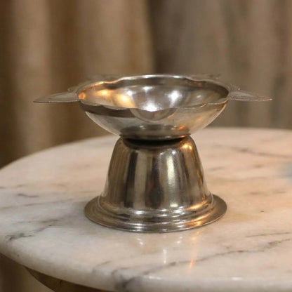 Stainless Steel Sunflower Design Diya Stand (Big Size) (1 Pc) - Zidbik