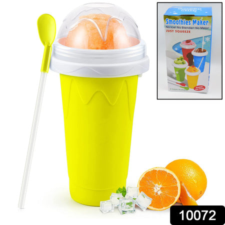 Smoothies Maker Cup Magic Quick Frozen Smoothies Cup Cooling Cup Double Layer Squeeze Cup Slushy Maker (1 Pc) - Zidbik