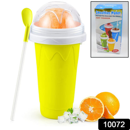 Smoothies Maker Cup Magic Quick Frozen Smoothies Cup Cooling Cup Double Layer Squeeze Cup Slushy Maker (1 Pc) - Zidbik