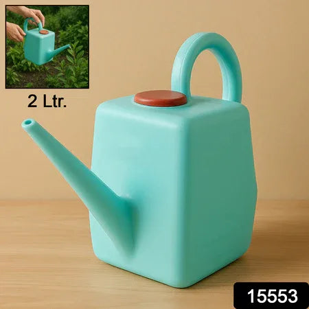 2 Litre Heavy-duty Plastic Gardening Watering Can With Long Spout Ergonomic Handle - Zidbik