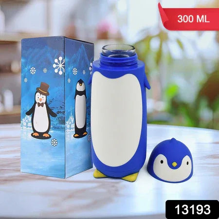 Penguin Water Bottle Penguin Cartoon Water Bottle Funny Travel Mug Insulated Inner Glass Vacuum Water Bottle - Zidbik