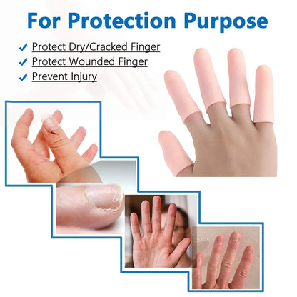 Finger Caps Silicone Finger Protectors Sleeves (Finger Cots 145 Pcs Set Approx) - Zidbik