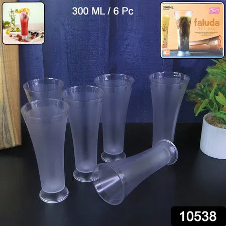 Supermom Plastic Faluda Matt Glass Set (300ml 6 Pc) - Zidbik