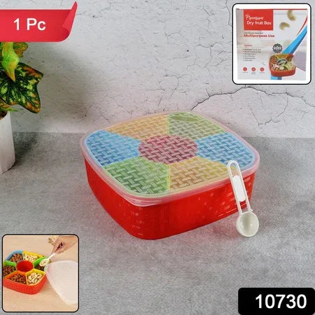 7 In 1 Dry Fruit Snack Box With Spoon - Zidbik