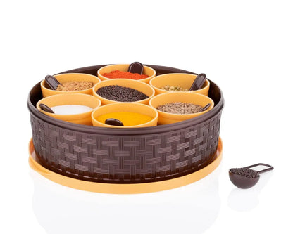 2509 Round Plastic Masala Spice Box - Zidbik