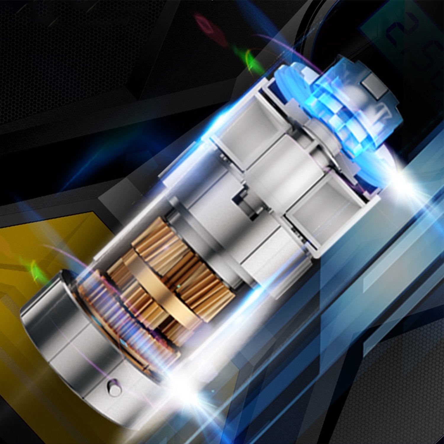 1641 Car Tyre Inflator Rapid Mini Portable Air Compressor Pump - Zidbik