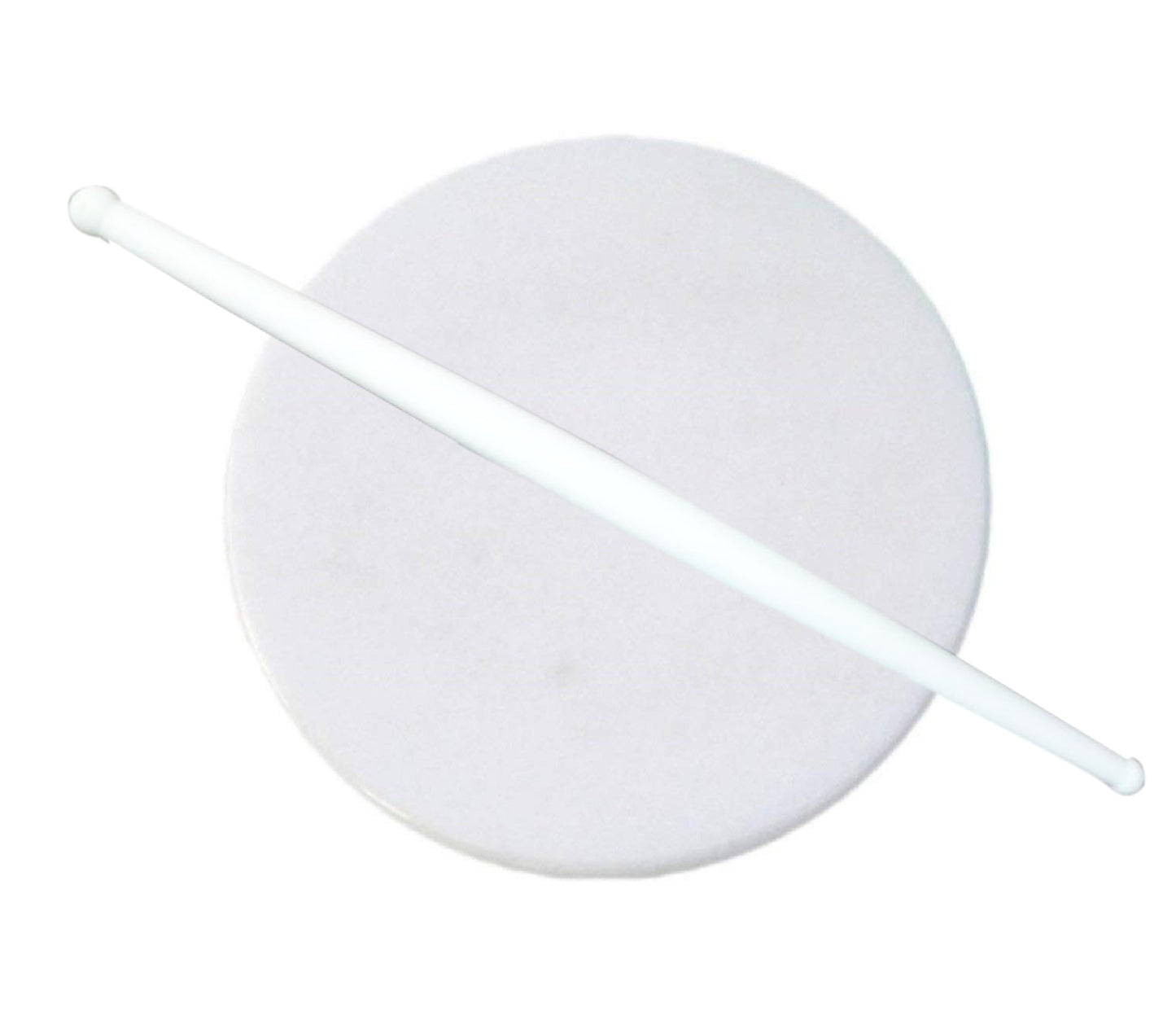 2136 White Plastic Rolling Belan For Chapati Making - Zidbik