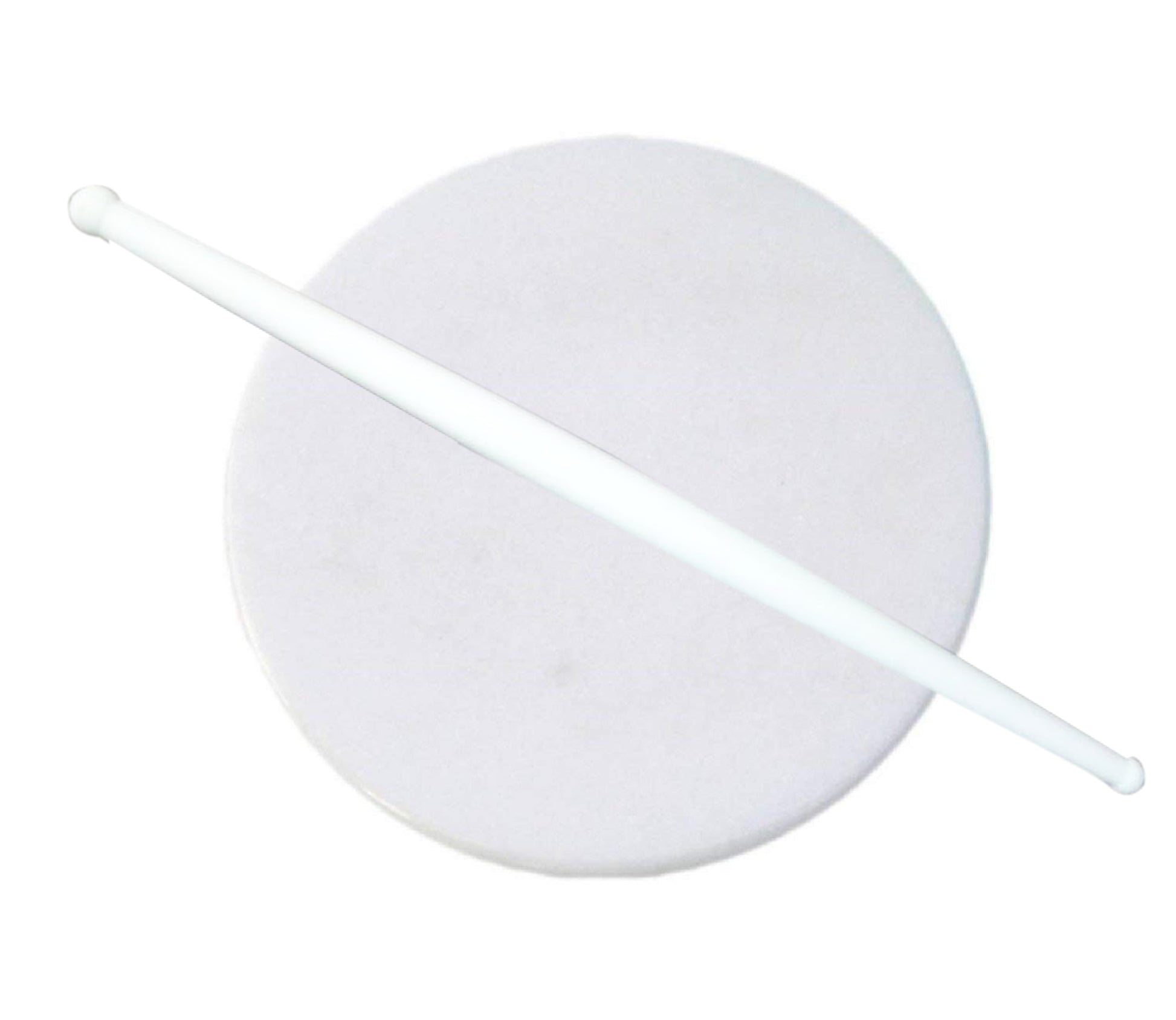 2136 White Plastic Rolling Belan For Chapati Making - Zidbik