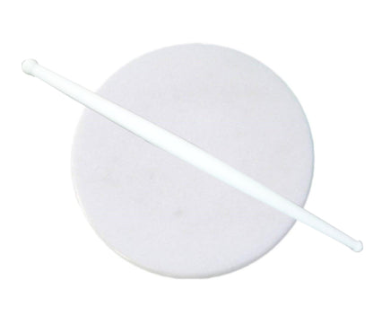 2136 White Plastic Rolling Belan For Chapati Making - Zidbik