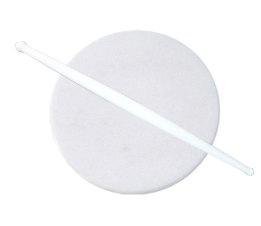 2136 White Plastic Rolling Belan For Chapati Making - Zidbik