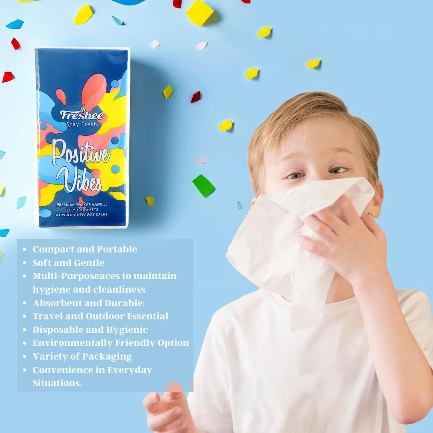 Premium 6-in-1 Soft Pocket Tissue Pack (60 Sheet) - Zidbik