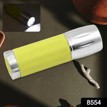Portable Mini Torch Flashlight 9 Led Powerful High Lumens Pen Light Easy To Carry Portable Pocket Compact Torch For Emergency 3 Battery Operated (Battery Not Included 1 Pc) - Zidbik