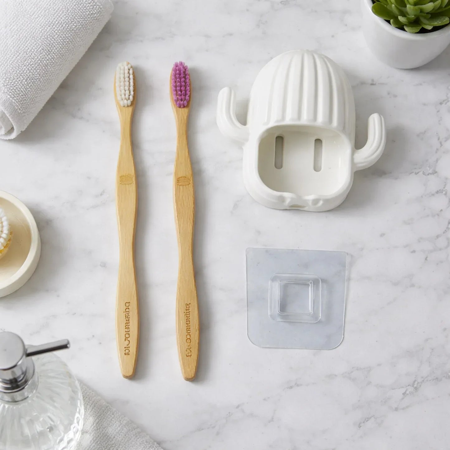 Premium Wall Mounted Toothbrush Holder Set (1 Set) - Zidbik