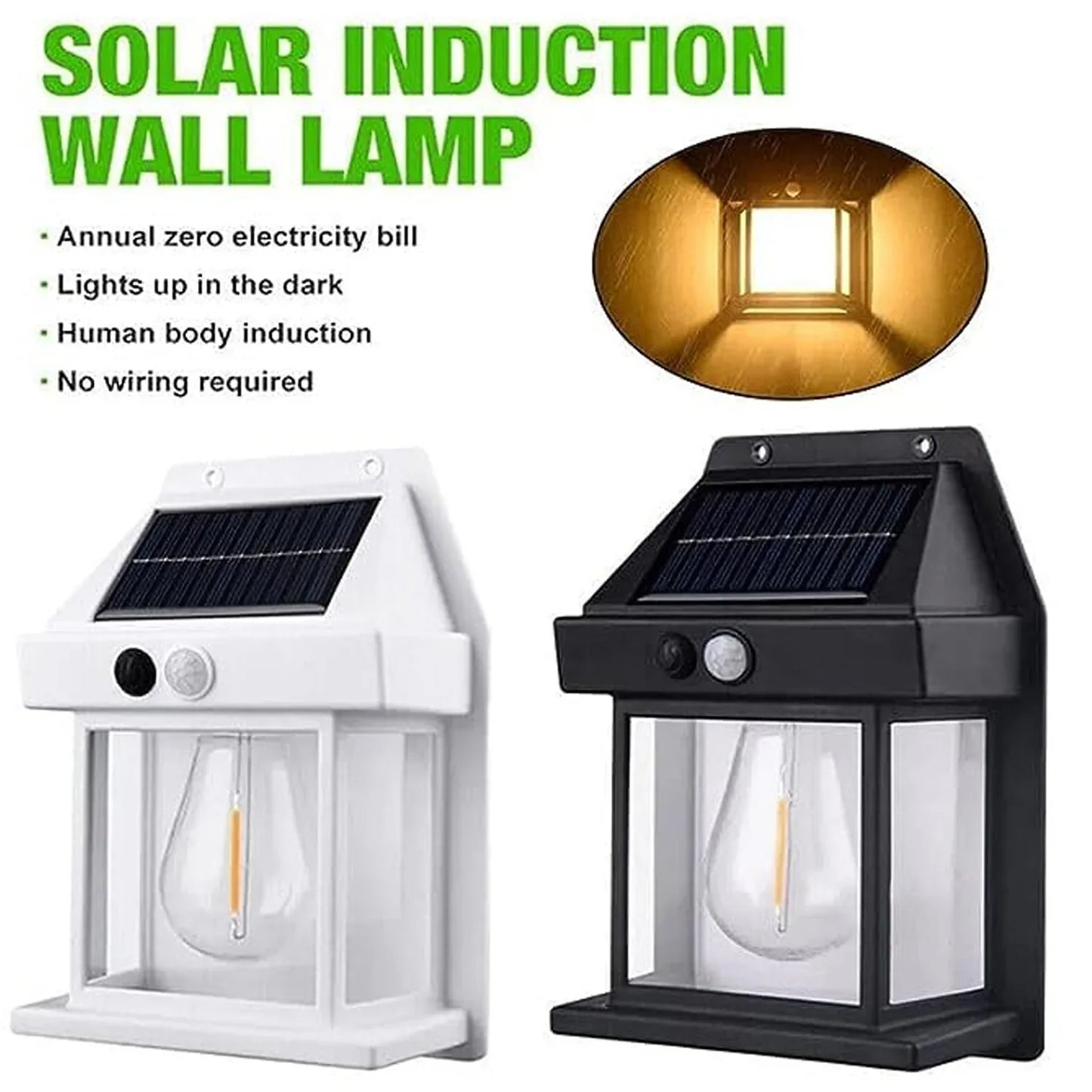 9428 Solar Wall Lights Lamp Outdoor Wireless Dusk To Dawn Porch Lights Fixture Solar Wall Lantern With 3 Modes Motion Sensor Waterproof Exterior Lighting With Clear Panel (1 Pc ) - Zidbik